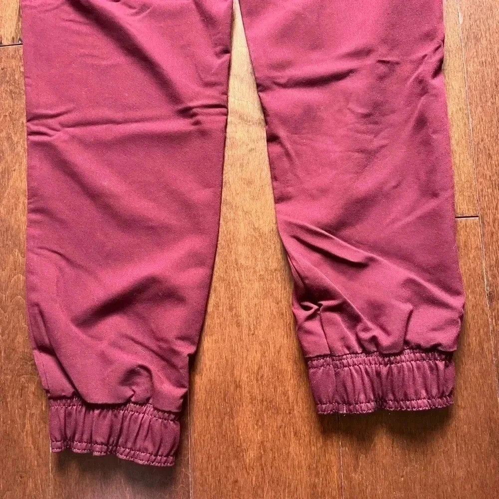 NWT Jaanuu Women's Size Medium Wine 5 Pocket Skinny Scrub Jogger Pants - Picture 8 of 12